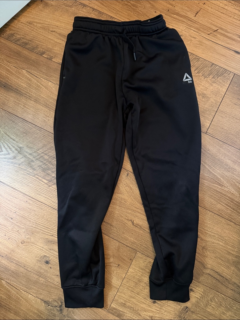Reebok Black Kids Sweatpants with Delta Logo